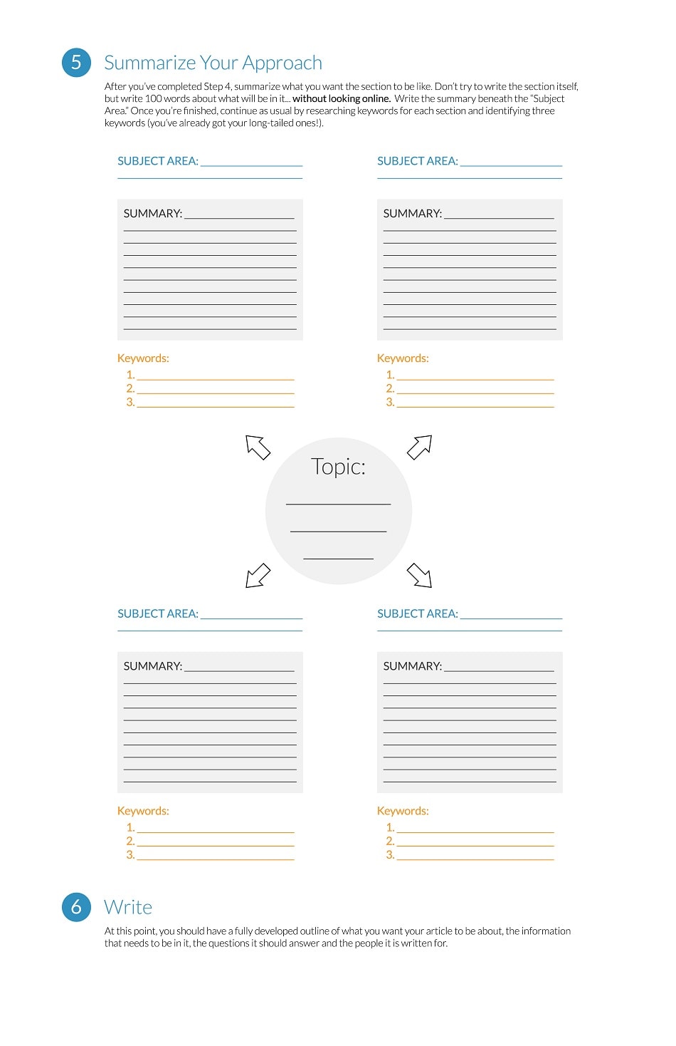 Worksheet to Create new Original Content Page 2