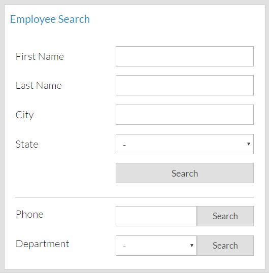 Intranet software search functionality