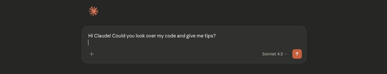 User Asks Claude For Help With Code.
