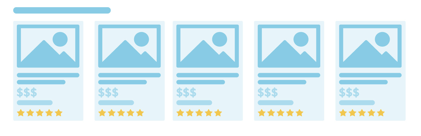 vector image of Google Shopping ads.