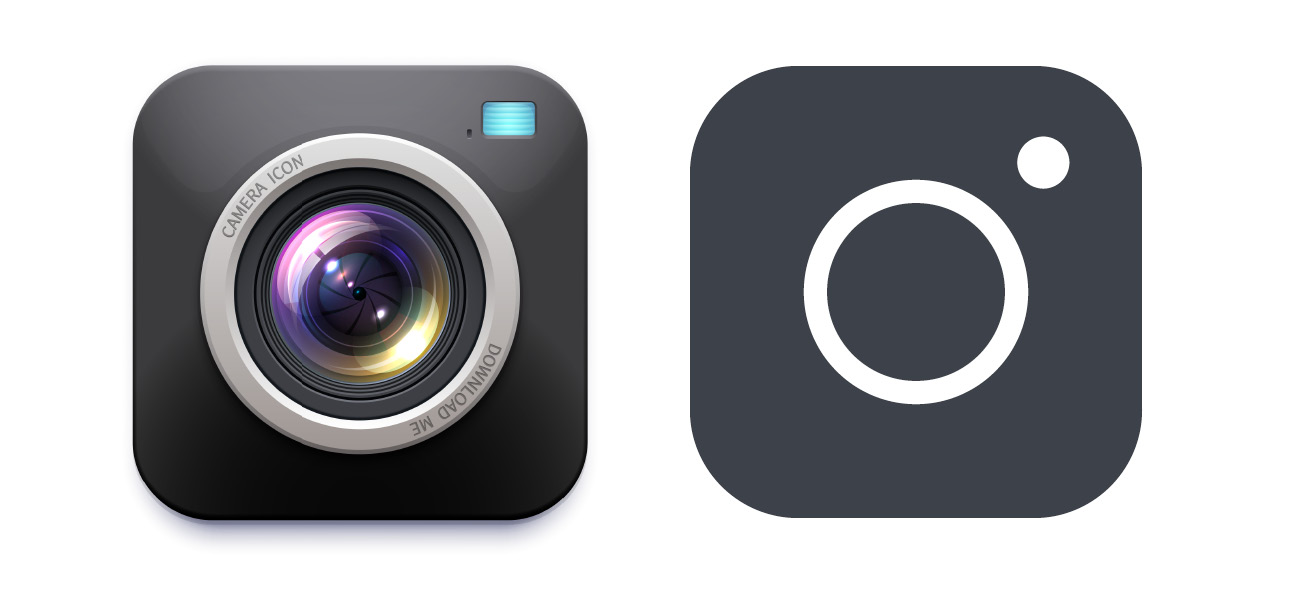 Blue Compass Skeuomorphic vs. Flat Design skeuomorphic vs flat design.
