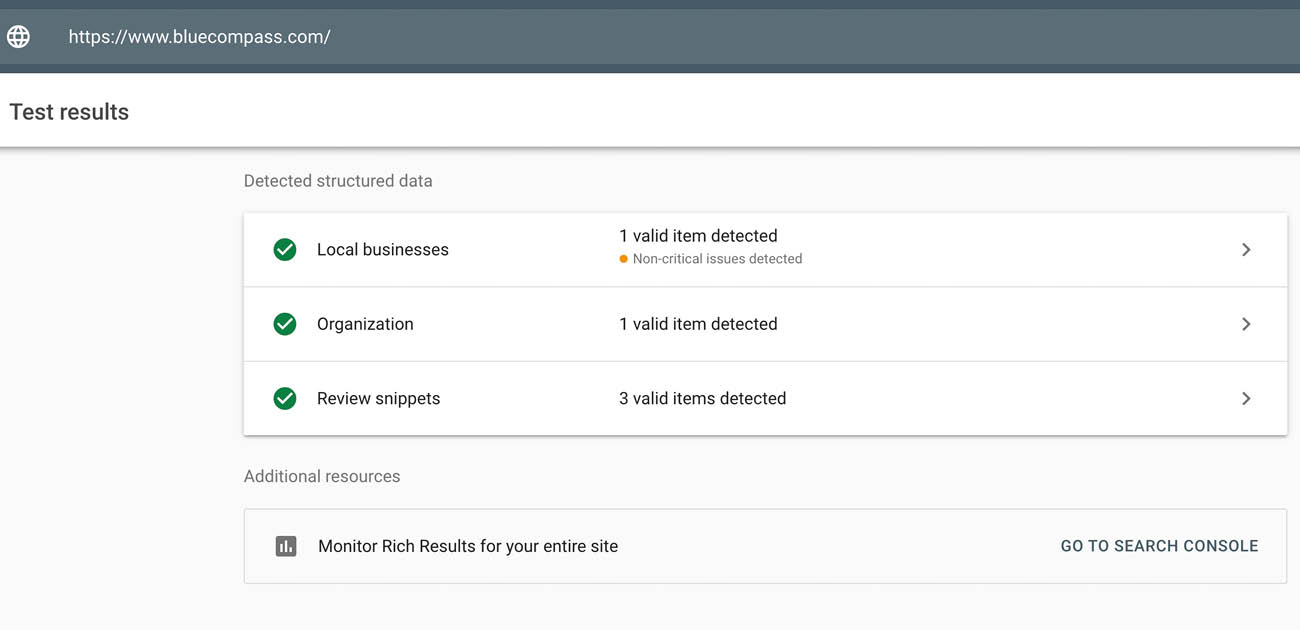 schema markup testing tool rich results testing tool