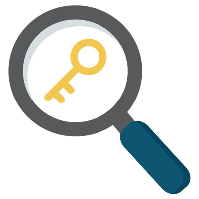 Magnifying glass icon.