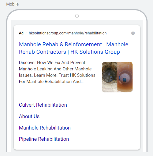 image of hk solutions group manhole rehabilitation google ads image extensions