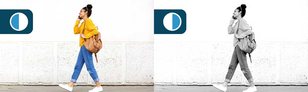 color contrast changer tool. color vs black and white website.