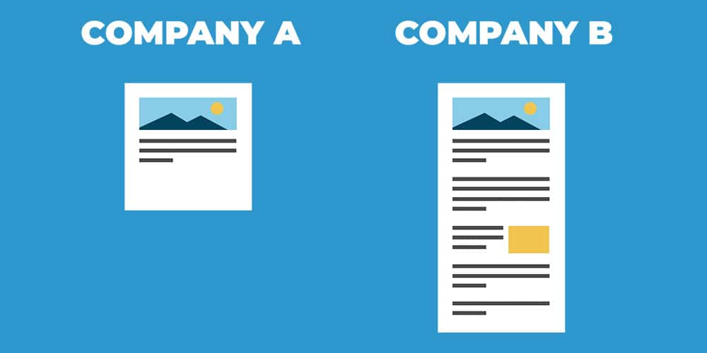 Company A and company B graphic.