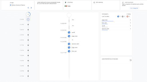 Realtime User Snapshots.