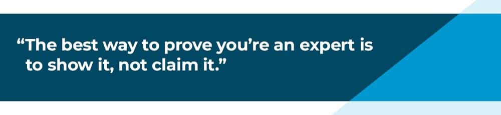 best way to prove you're an expert quote best way to prove you're an expert quote