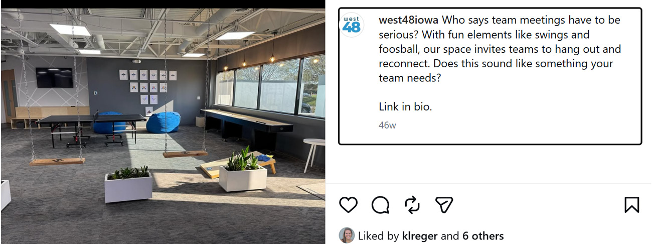 A West48 social media post. 