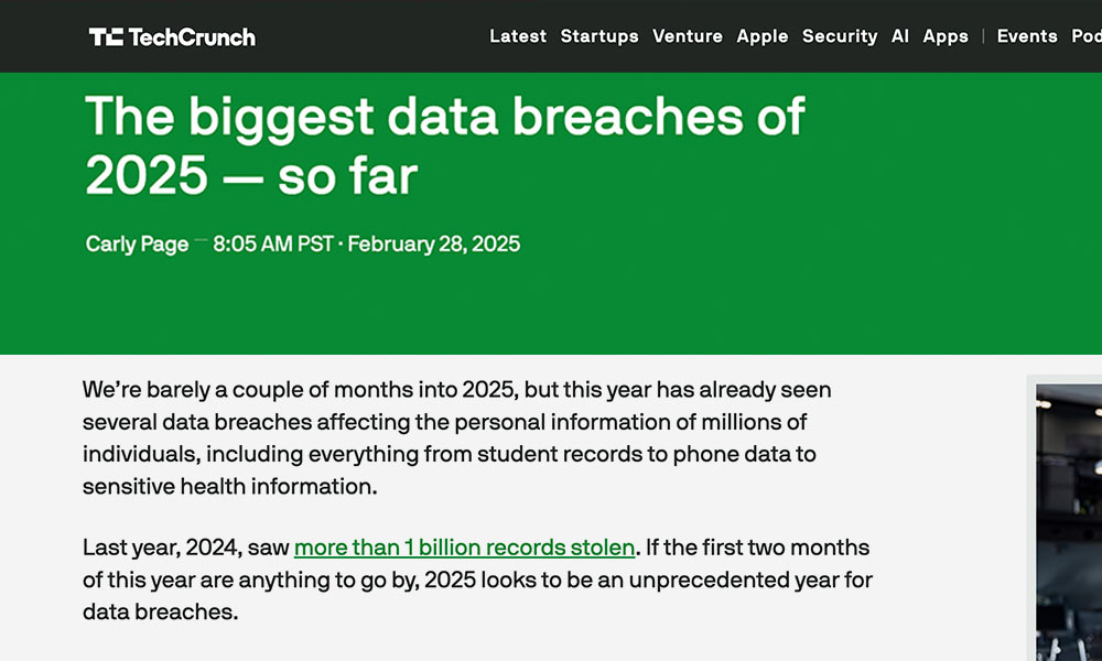 data breaches website security
