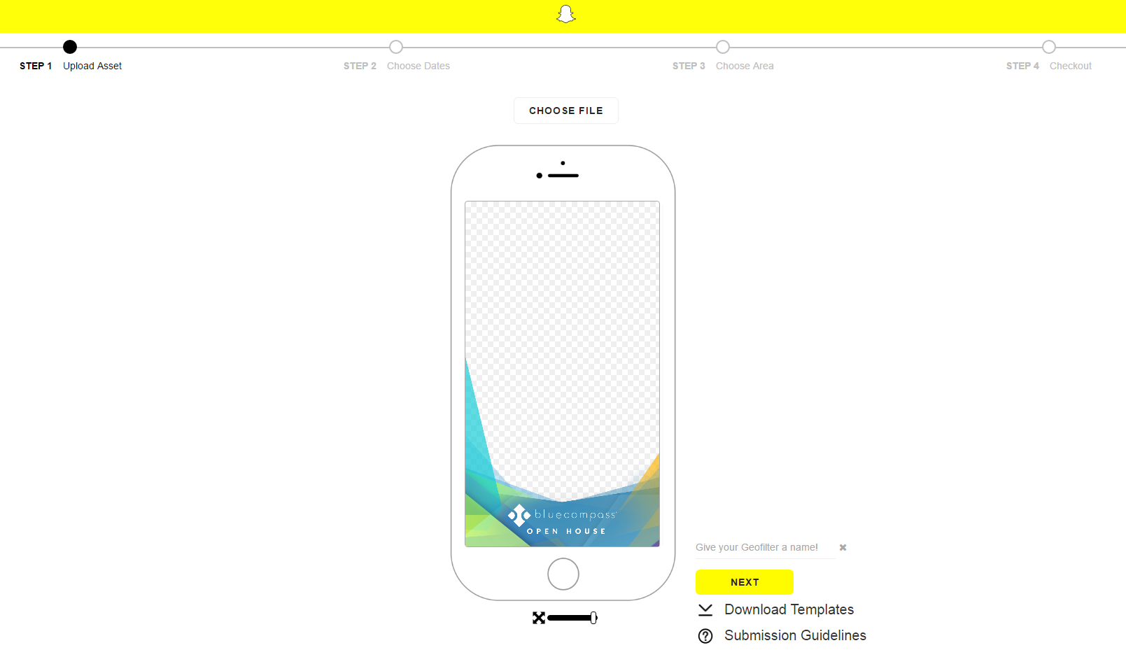 create a snapchat geofilter