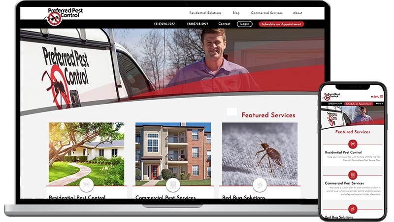 Pest control website design