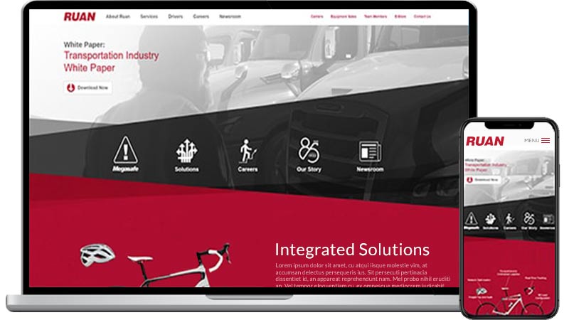 Ruan Transportation website design