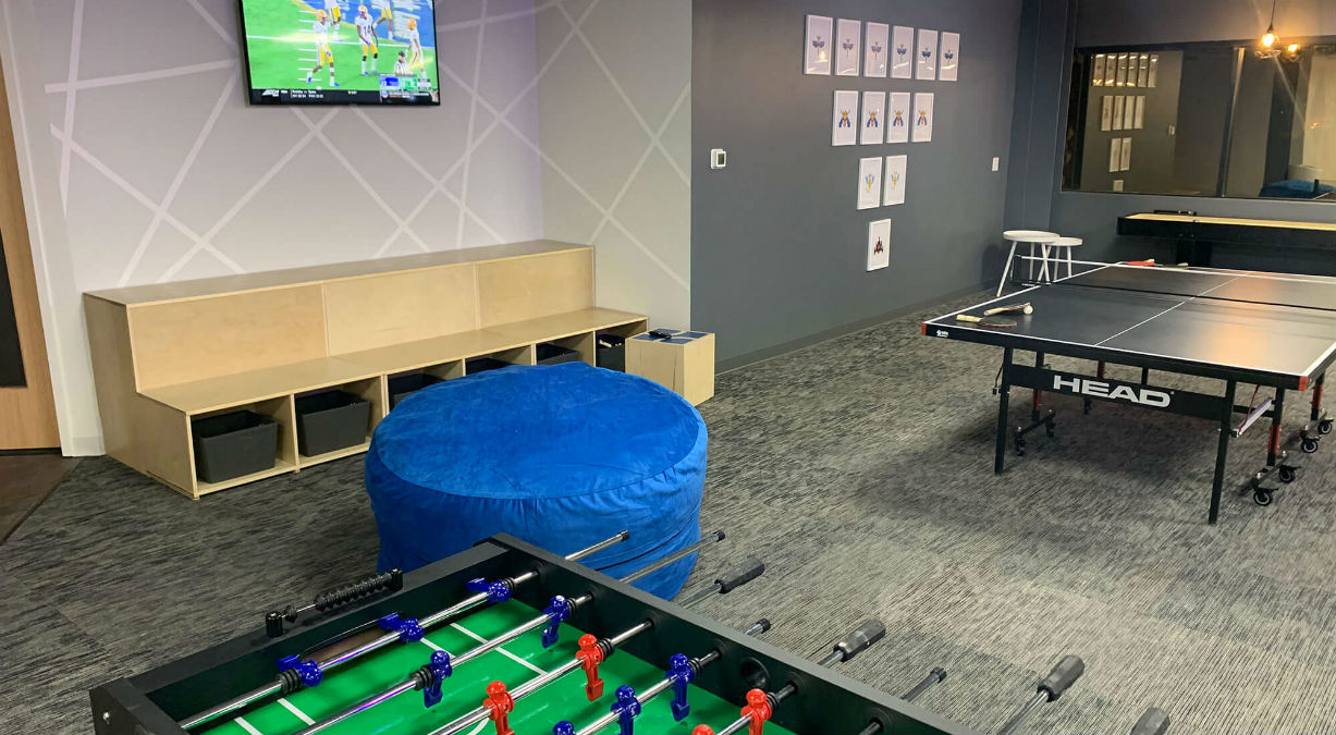 West48 Game Room Area West48 Game Room with Foosball, Ping Pong and More.